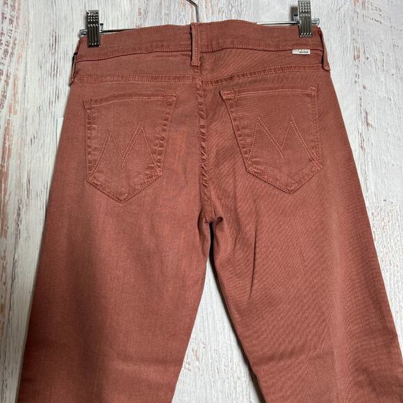 NWT Mother The Rascal Cuff Pop! Jeans SIZE 25 Paradise Rouge Denim NEW - Picture 7 of 9